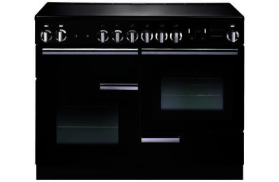 Rangemaster Professional 110 Dual Fuel Range Cooker - Black